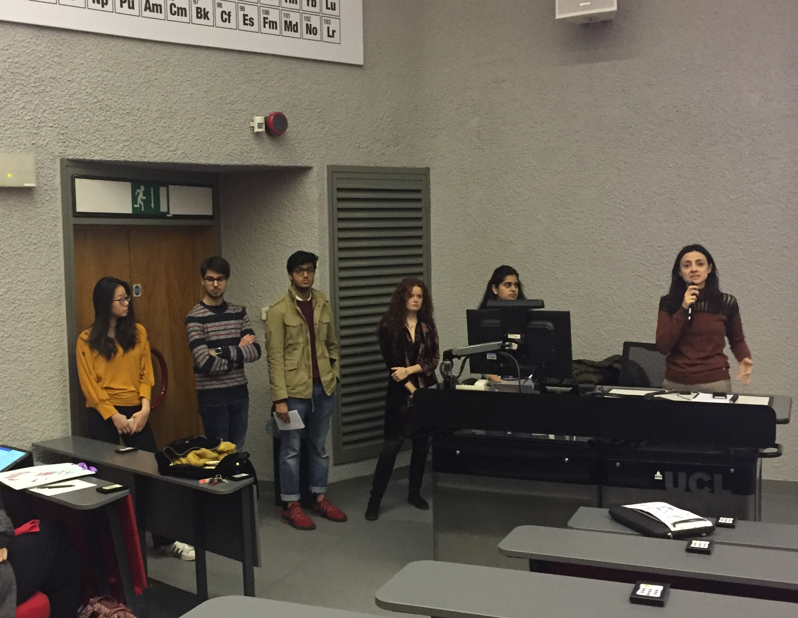 S Factor finalists and judges with Michela